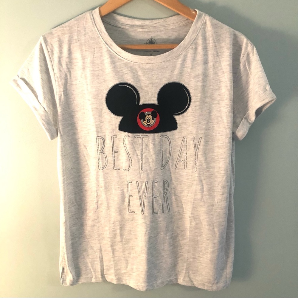 Disney Gray Mickey Mouse Short Sleeve Tee